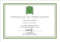 Certificate of Appreciation